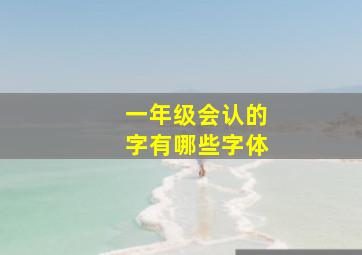 一年级会认的字有哪些字体