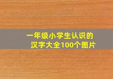 一年级小学生认识的汉字大全100个图片