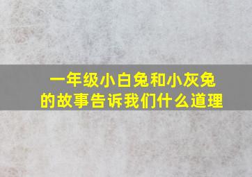 一年级小白兔和小灰兔的故事告诉我们什么道理