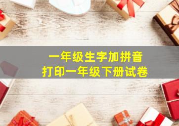 一年级生字加拼音打印一年级下册试卷