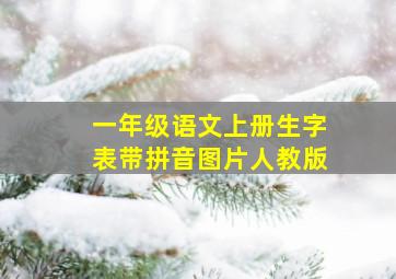 一年级语文上册生字表带拼音图片人教版