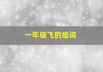 一年级飞的组词