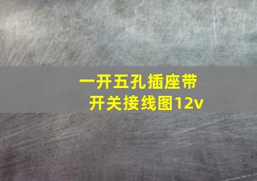 一开五孔插座带开关接线图12v