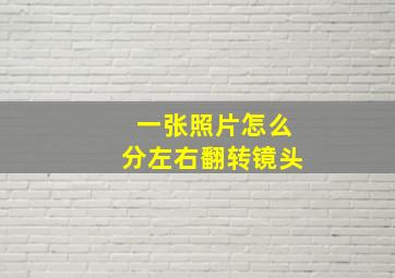 一张照片怎么分左右翻转镜头