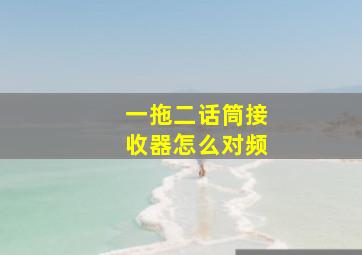 一拖二话筒接收器怎么对频