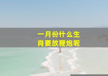 一月份什么生肖要放鞭炮呢