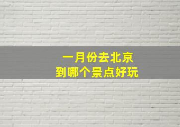 一月份去北京到哪个景点好玩