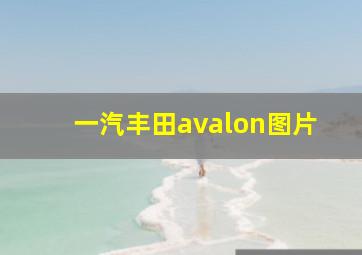 一汽丰田avalon图片