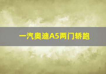 一汽奥迪A5两门轿跑