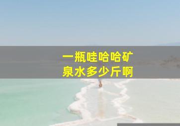 一瓶哇哈哈矿泉水多少斤啊