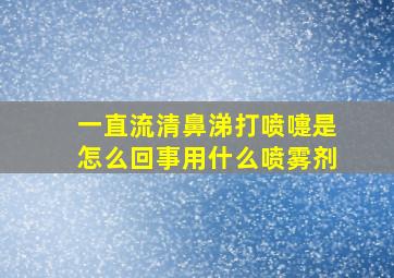 一直流清鼻涕打喷嚏是怎么回事用什么喷雾剂