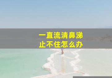 一直流清鼻涕止不住怎么办