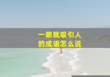 一眼就吸引人的成语怎么说