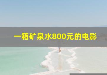 一箱矿泉水800元的电影