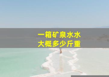 一箱矿泉水水大概多少斤重