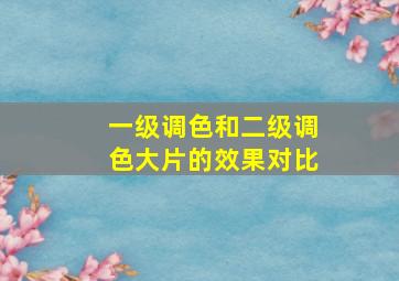 一级调色和二级调色大片的效果对比