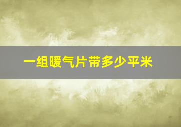 一组暖气片带多少平米