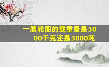 一艘轮船的载重量是3000千克还是3000吨