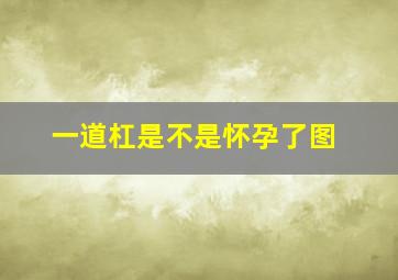 一道杠是不是怀孕了图