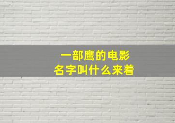 一部鹰的电影名字叫什么来着