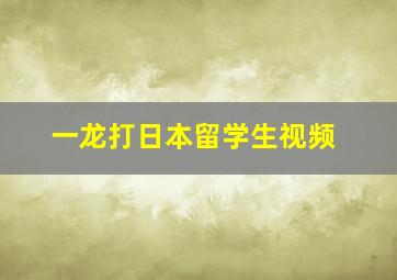 一龙打日本留学生视频