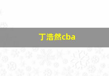 丁浩然cba