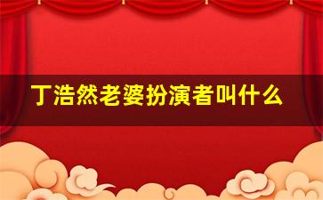 丁浩然老婆扮演者叫什么