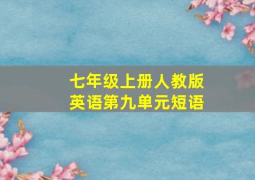 七年级上册人教版英语第九单元短语