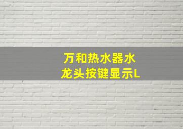 万和热水器水龙头按键显示L