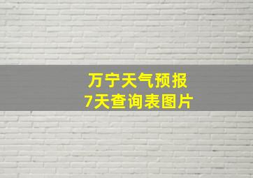 万宁天气预报7天查询表图片