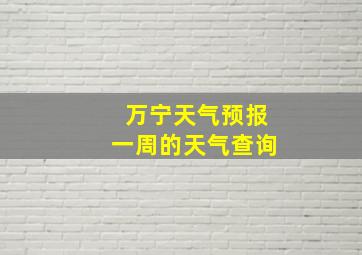 万宁天气预报一周的天气查询