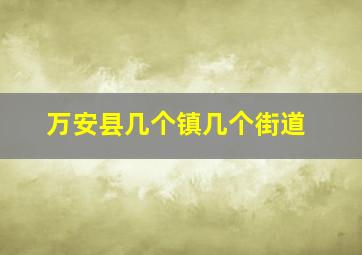 万安县几个镇几个街道