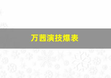 万茜演技爆表