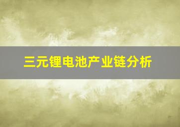 三元锂电池产业链分析