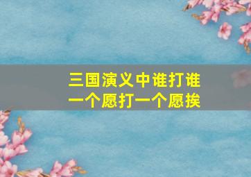 三国演义中谁打谁一个愿打一个愿挨