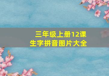 三年级上册12课生字拼音图片大全