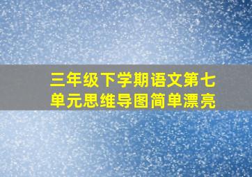 三年级下学期语文第七单元思维导图简单漂亮