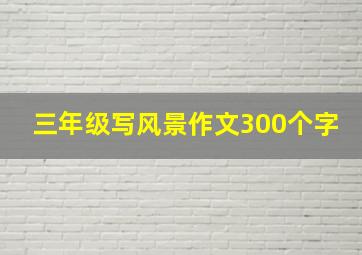 三年级写风景作文300个字