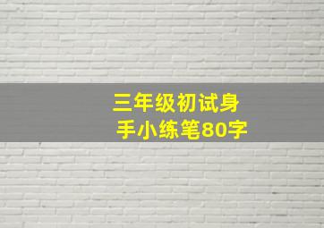 三年级初试身手小练笔80字