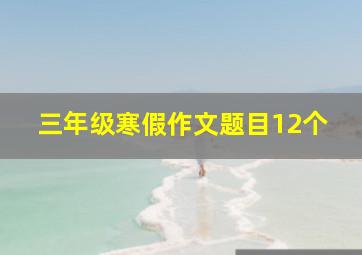 三年级寒假作文题目12个