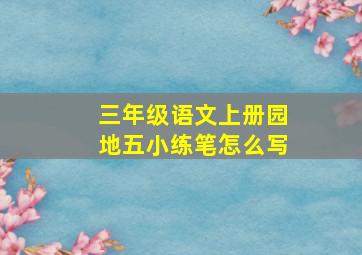 三年级语文上册园地五小练笔怎么写