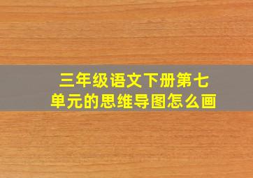 三年级语文下册第七单元的思维导图怎么画