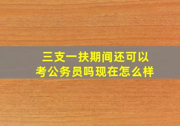 三支一扶期间还可以考公务员吗现在怎么样