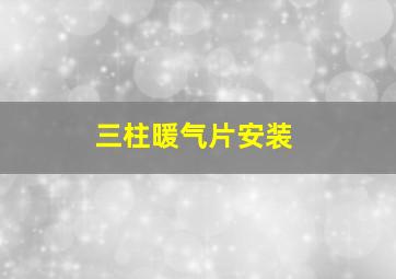 三柱暖气片安装