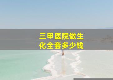 三甲医院做生化全套多少钱