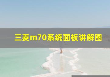 三菱m70系统面板讲解图