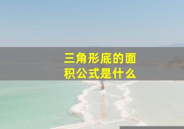 三角形底的面积公式是什么