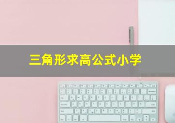 三角形求高公式小学