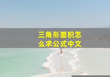 三角形面积怎么求公式中文