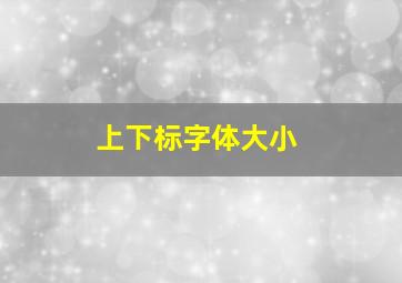 上下标字体大小